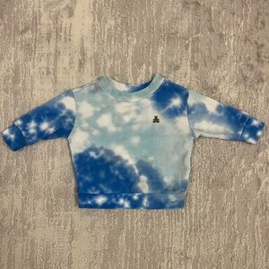 3-6 Baby Gap Blue and White Tie-Dye Crewneck Sweatshirt